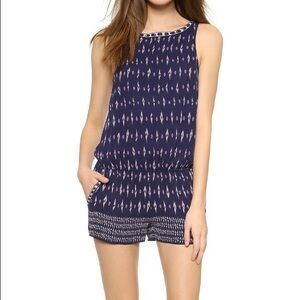 Joie silk ikat print "Kayture" romper xs